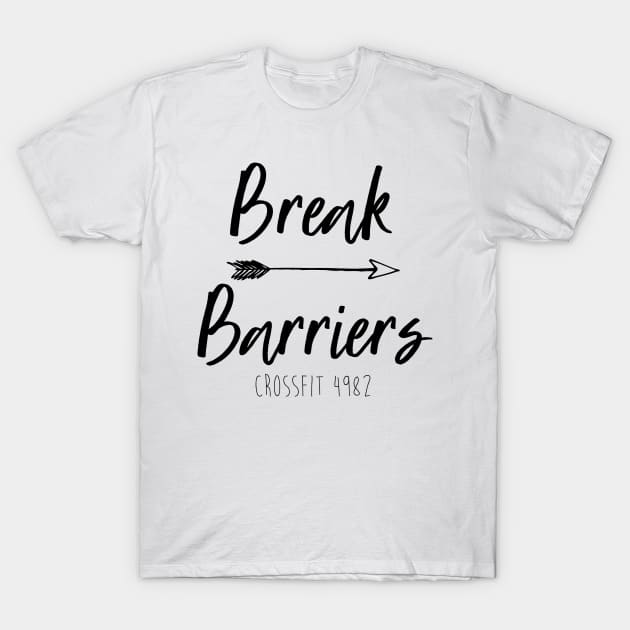 Break Barriers 4982 Black Logo T-Shirt by CrossFit4982